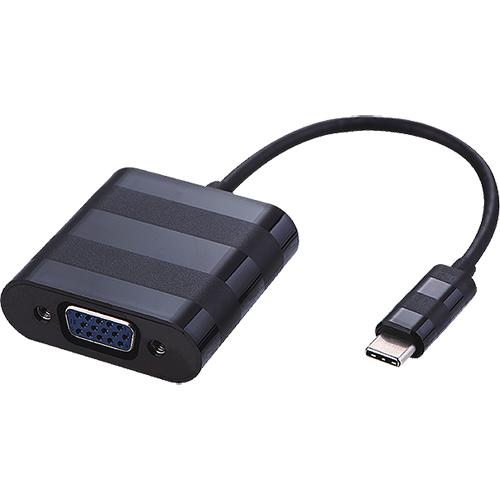 USB3.1c Male - VGA Female Black 20cm