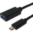 USB3.1c Male - USB 3.0 Type (A) Female Black 20cm