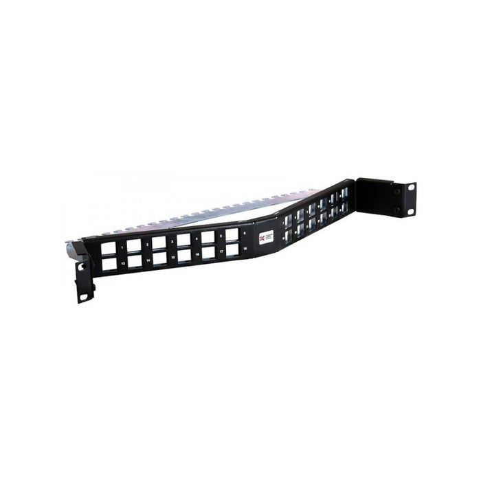 24 Way Unloaded Angled Keystone Patch Panel