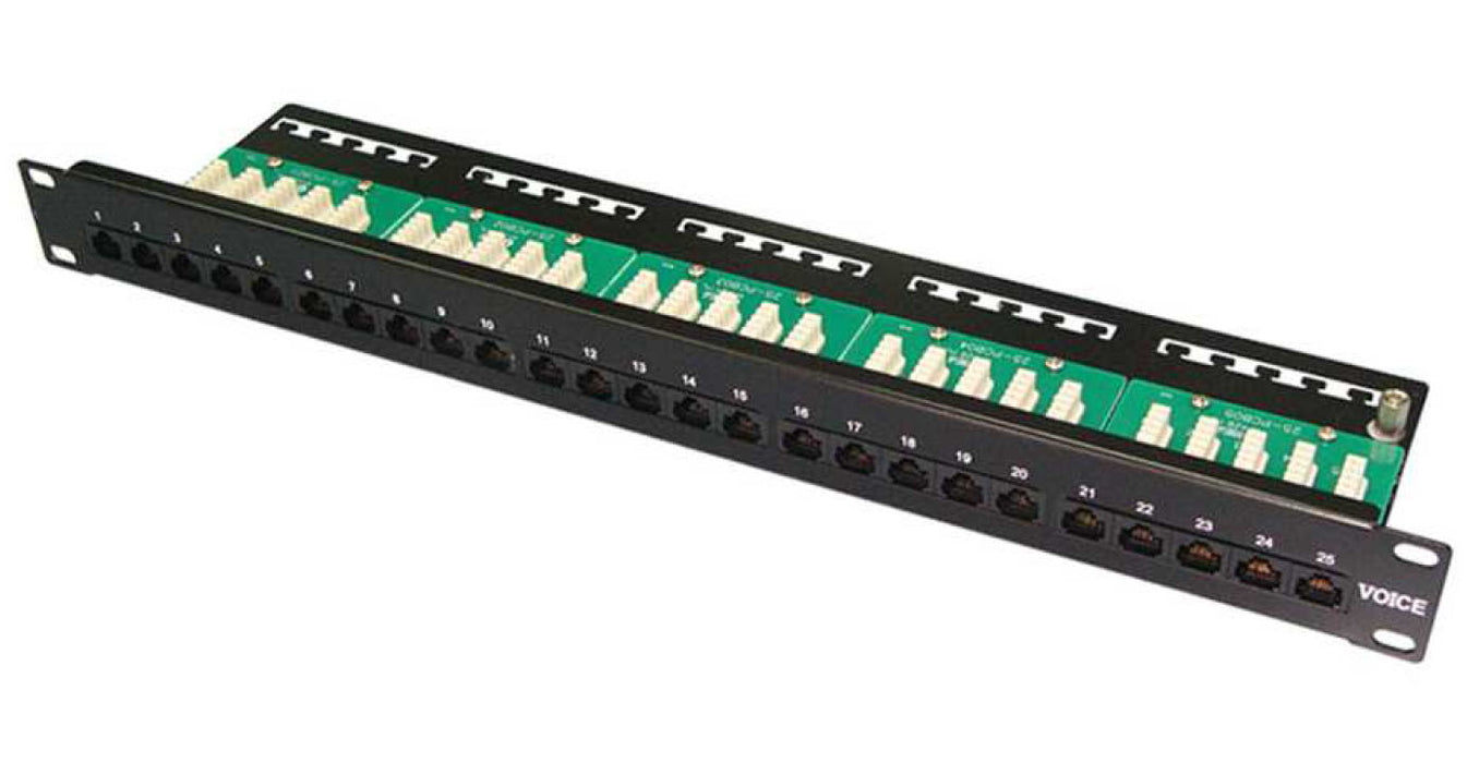 25 Way High Density Voice Patch Panels