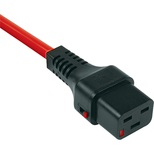 IEC C20 to IEC Lock C19 Red