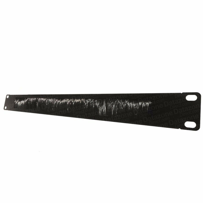 19" 1U Brush Strip Panel - Black