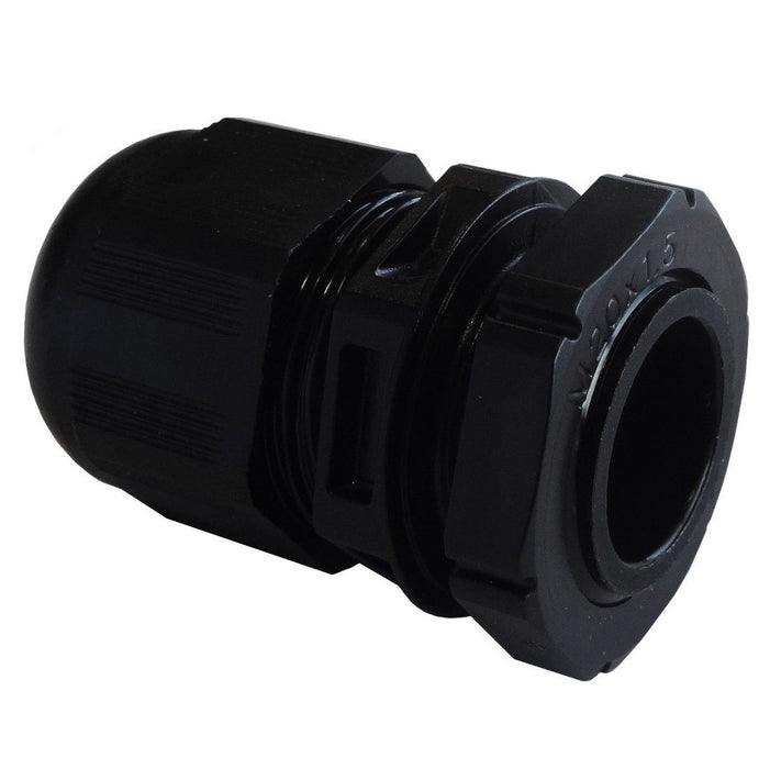 M25 Cable Gland and Nut- Black (pack of 10)