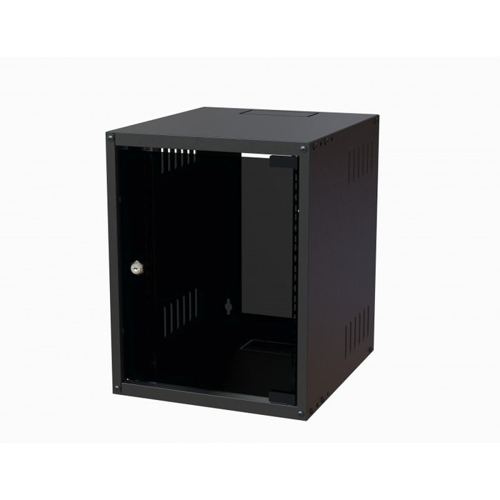 8u 10" 350mm SOHO Deep Black Wall Mounted Data Cabinet