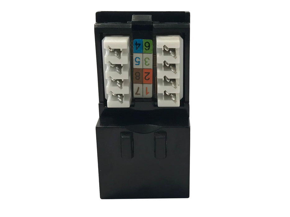 Cat6 UTP RJ45 Euro Module 25 x 50mm - White or Black