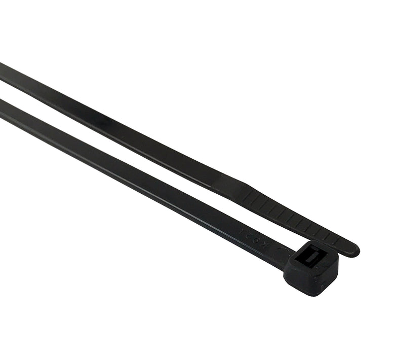 4.8mm x 300mm Cable Ties Black 100PCS