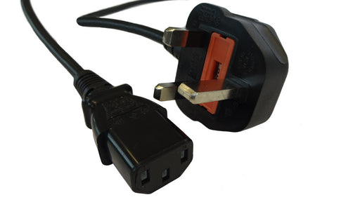 UK Mains - IEC C13 Female Cable 3 Pin Plug