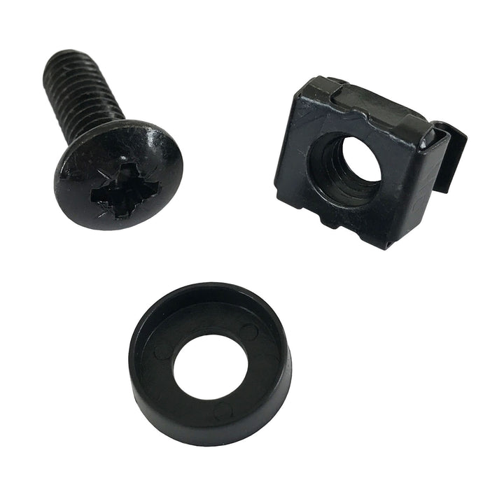 Black M6 Cage Nuts and Bolts Screws Washers