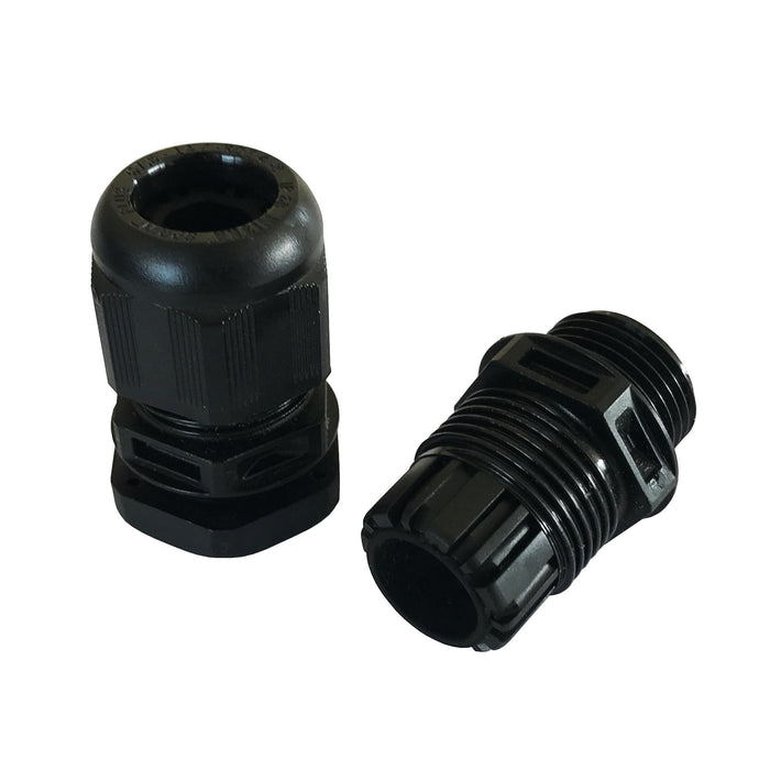 M20 Cable Gland and Nut- Black (pack of 10)