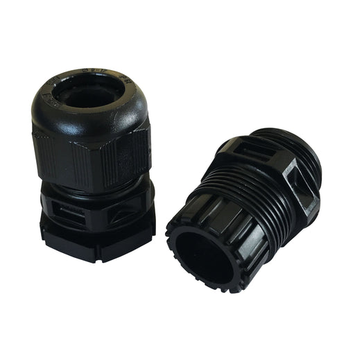 M25 Cable Gland and Nut- Black (pack of 10)