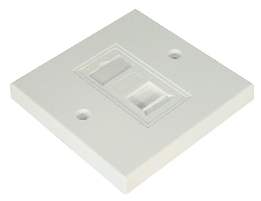 Datazone Single Gang Square Faceplate Including Cat 5e Module