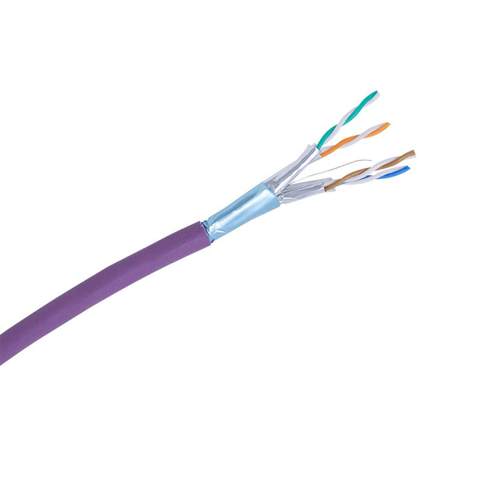 Cat6a Dca 23AWG F/FTP 4 Pair Solid Internal LSZH Violet Cable 305m
