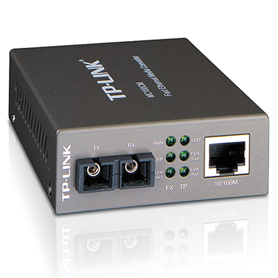 TP-LINK MC100CM Media Converter (10/100 Ethernet to 100BASE-FX Multimode Fibre, SC Connector)